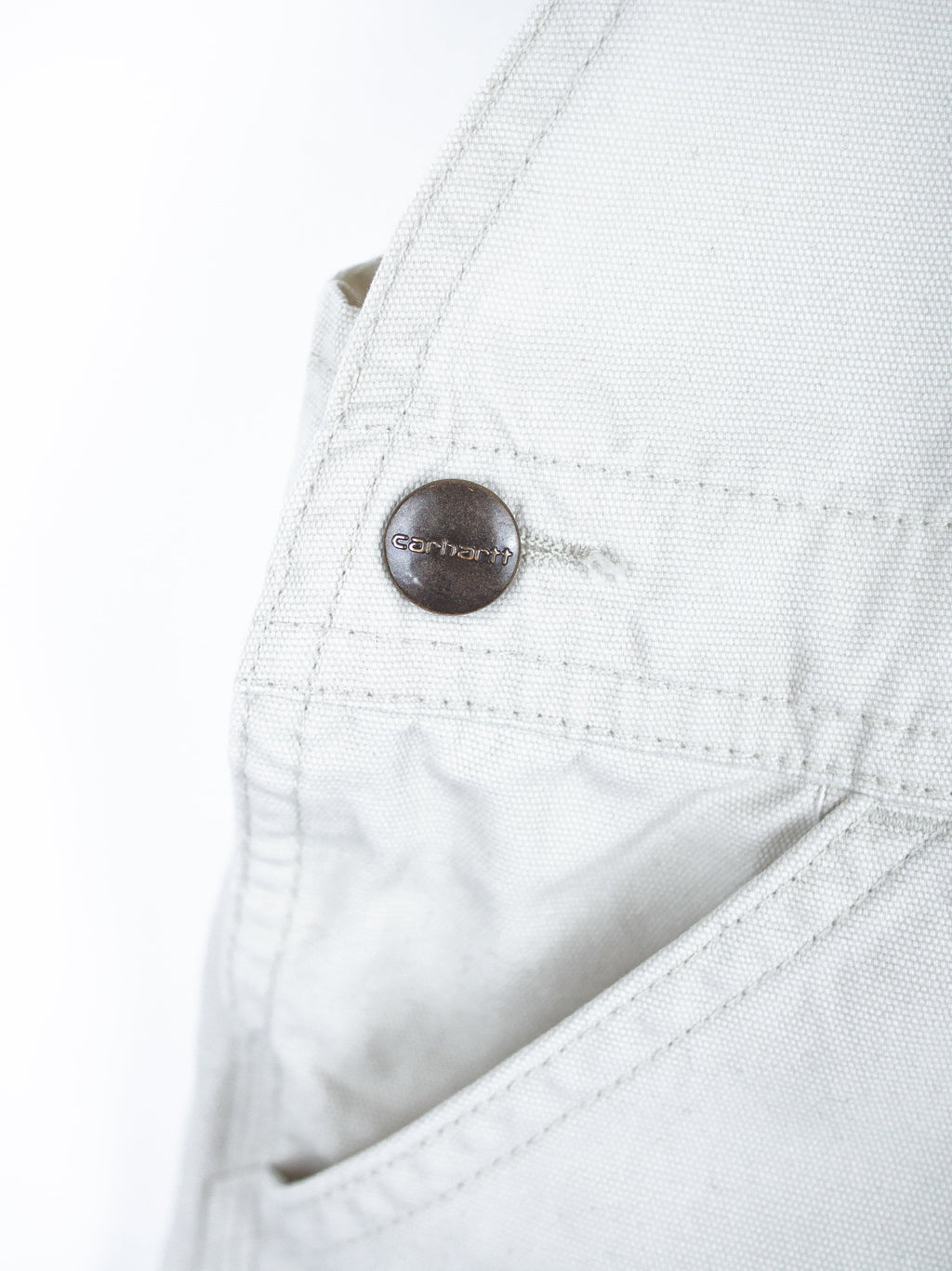 Carhartt Rare White Dungaree Shorties - Age 4T