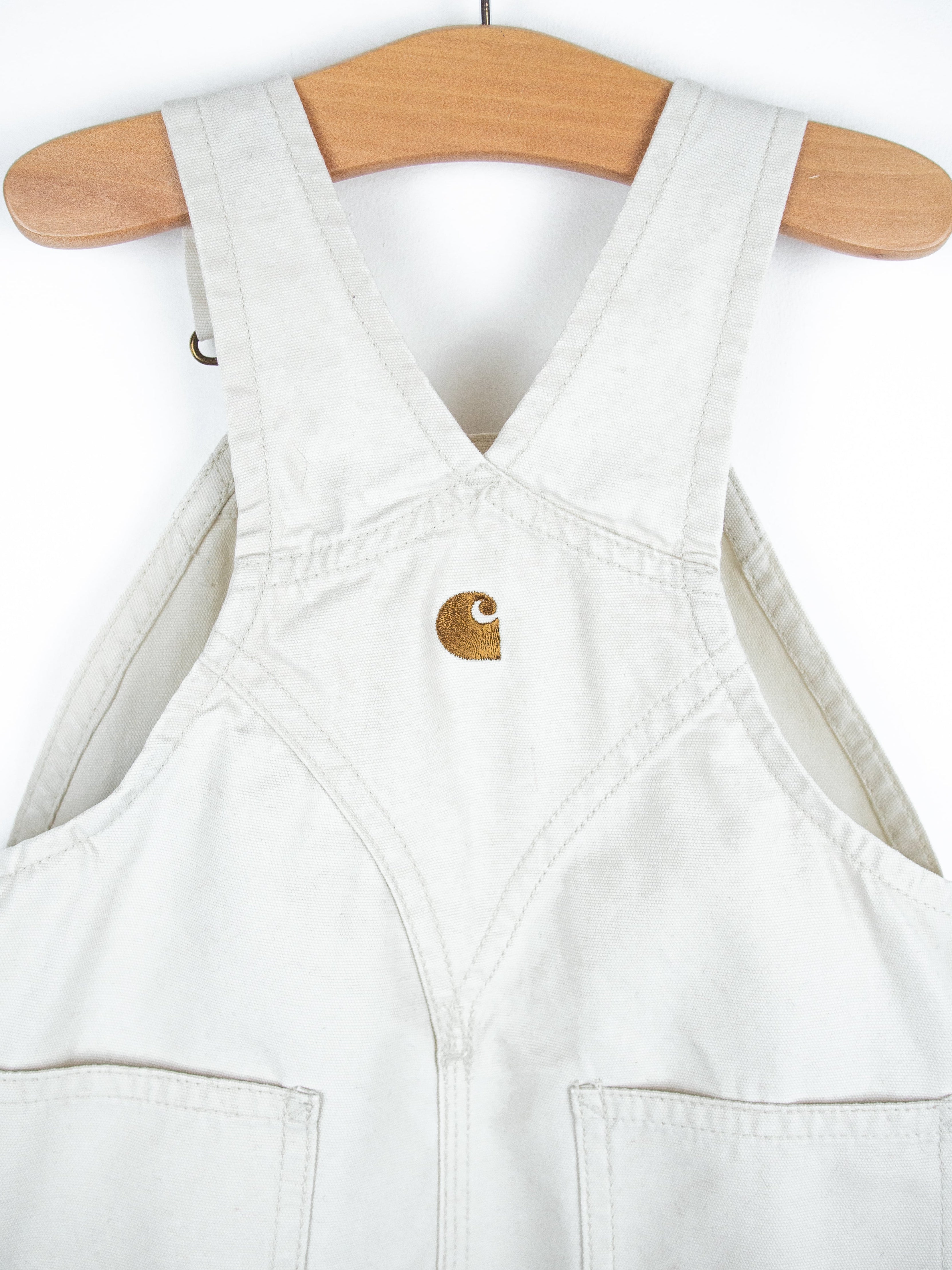 Carhartt Rare White Dungaree Shorties - Age 4T