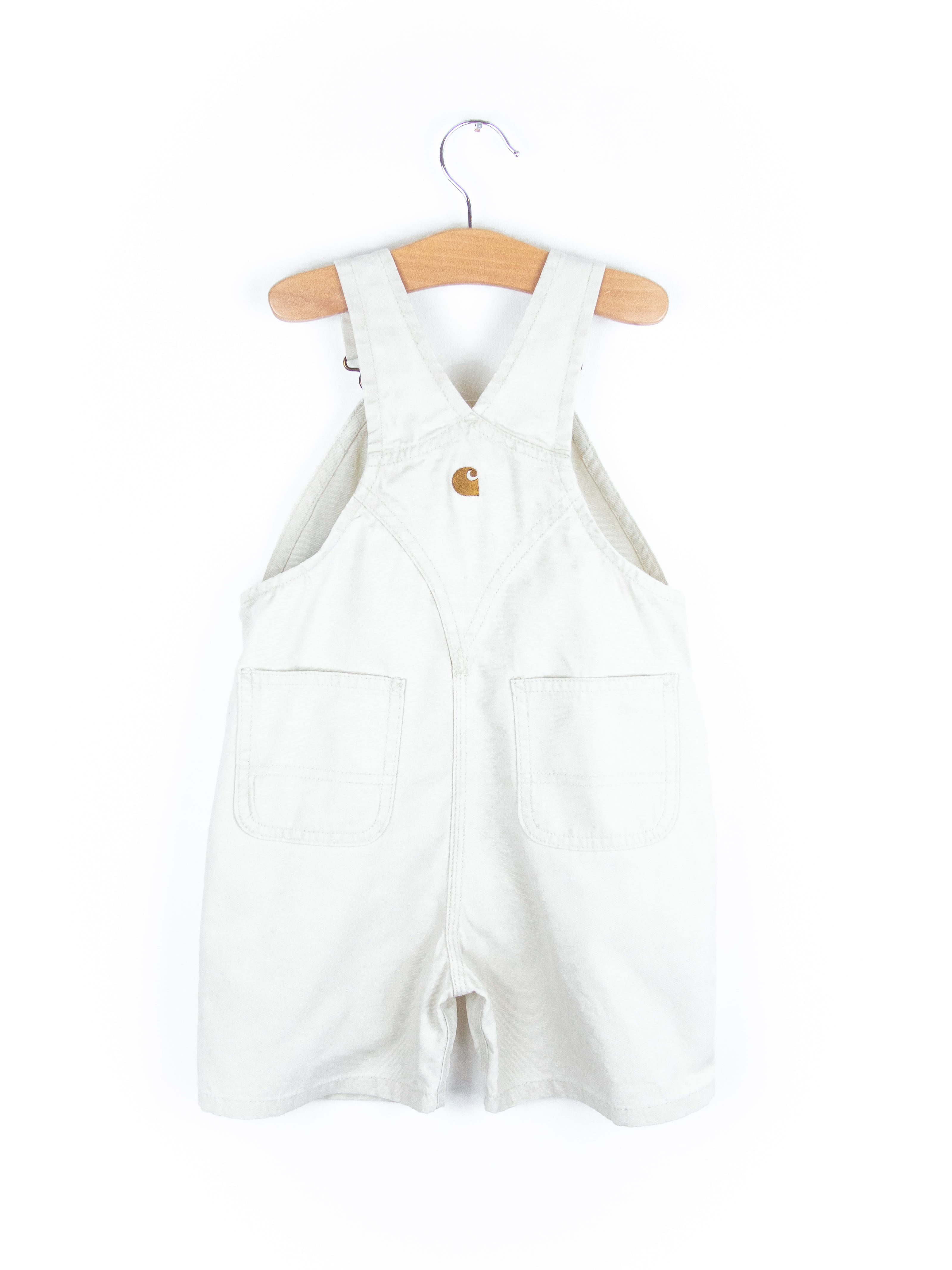 Carhartt Rare White Dungaree Shorties - Age 4T