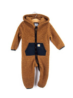 Carhartt Brown Teddy Fleece Snowsuit - Age 6-9 months