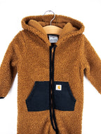 Carhartt Brown Teddy Fleece Snowsuit - Age 6-9 months