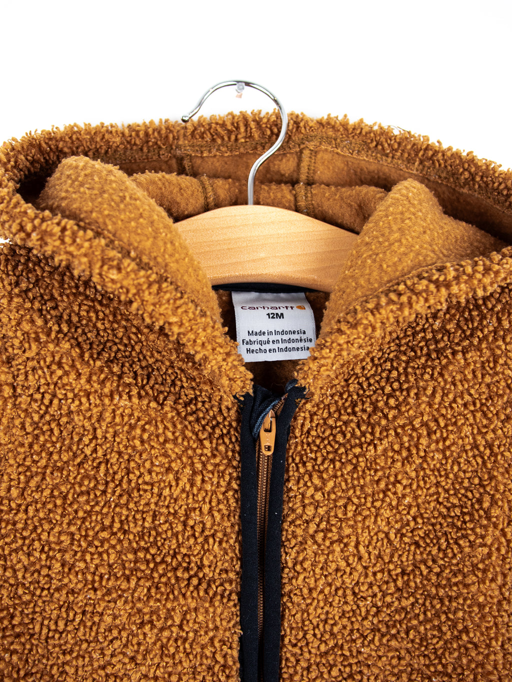 Carhartt Brown Teddy Fleece Snowsuit - Age 6-9 months