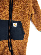 Carhartt Brown Teddy Fleece Snowsuit - Age 6-9 months