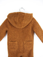 Carhartt Brown Teddy Fleece Snowsuit - Age 6-9 months