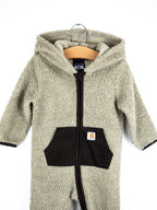 Carhartt Grey Teddy Fleece Snowsuit - Age 0-3 months