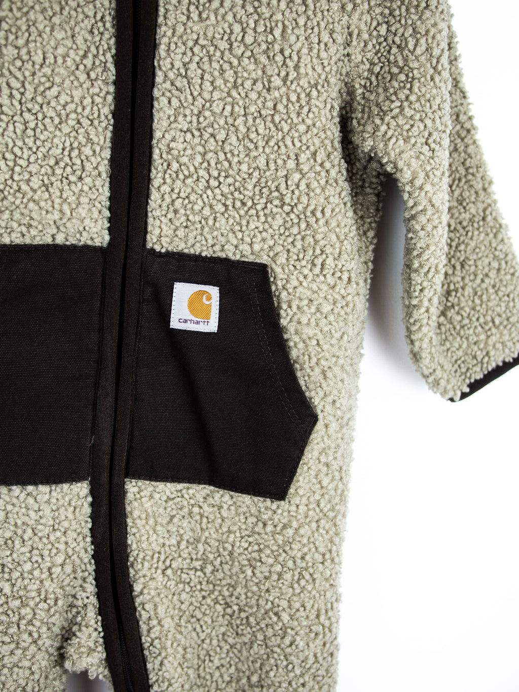 Carhartt Grey Teddy Fleece Snowsuit - Age 0-3 months