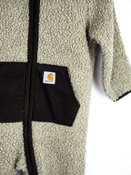 Carhartt Grey Teddy Fleece Snowsuit - Age 0-3 months