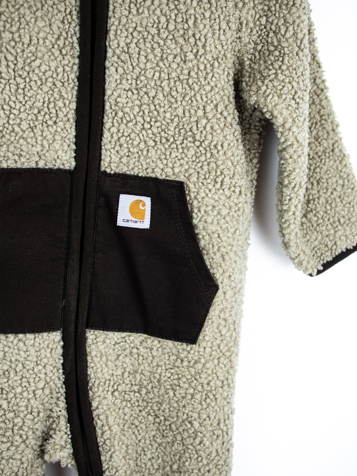 Carhartt Grey Teddy Fleece Snowsuit - Age 0-3 months