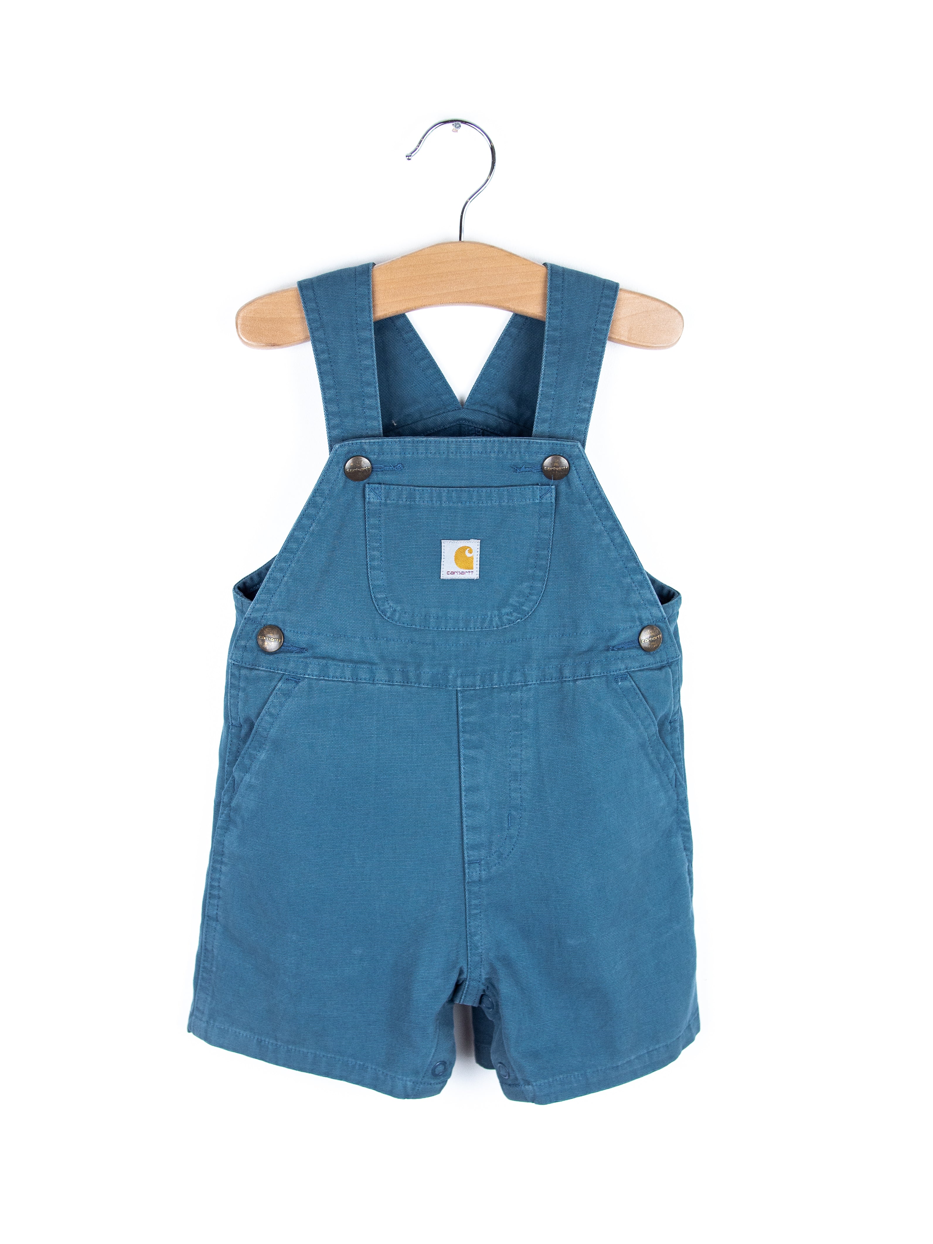 Carhartt Blue Dungaree Shorties - Age 12-18 months