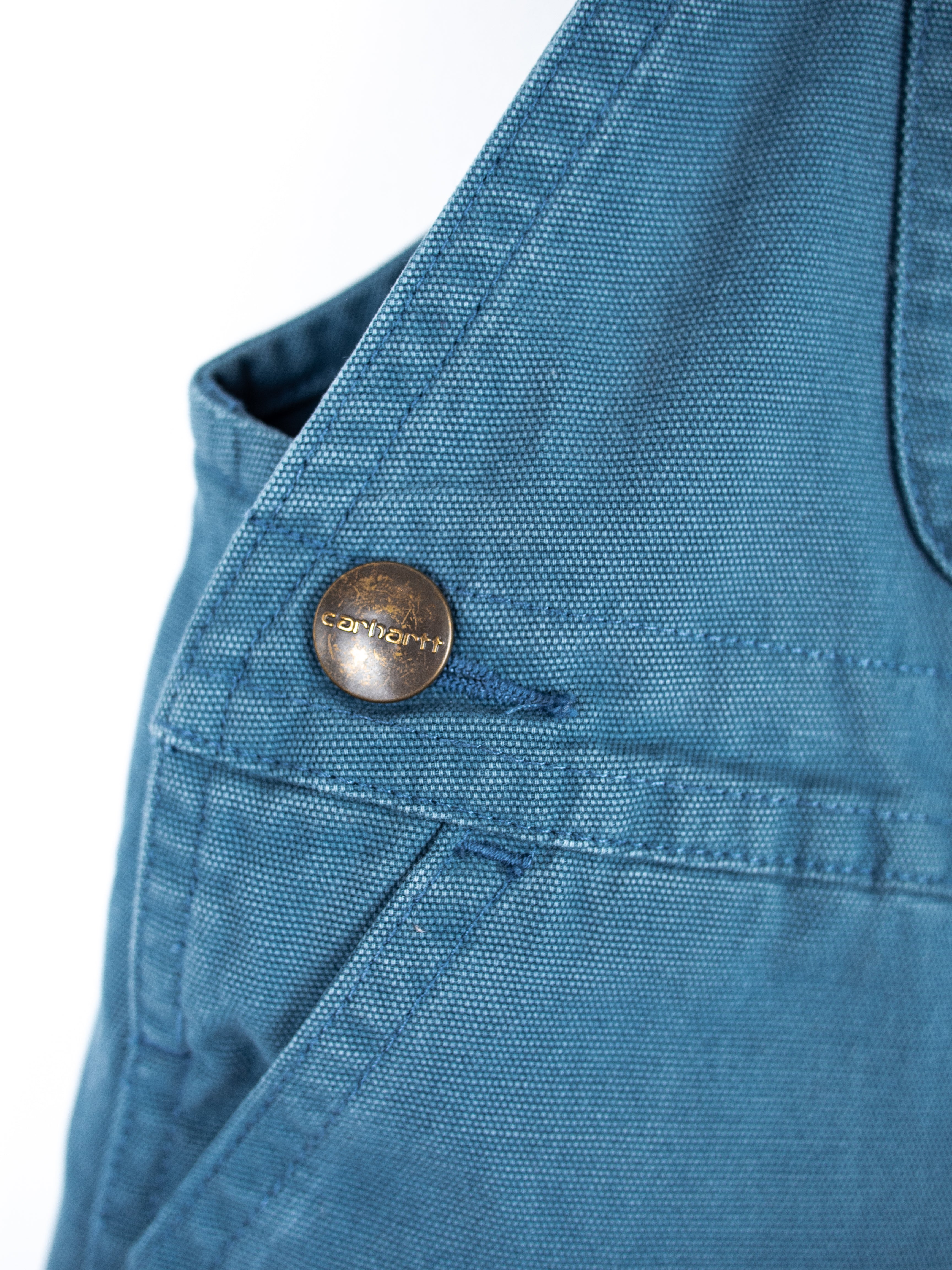 Carhartt Blue Dungaree Shorties - Age 12-18 months