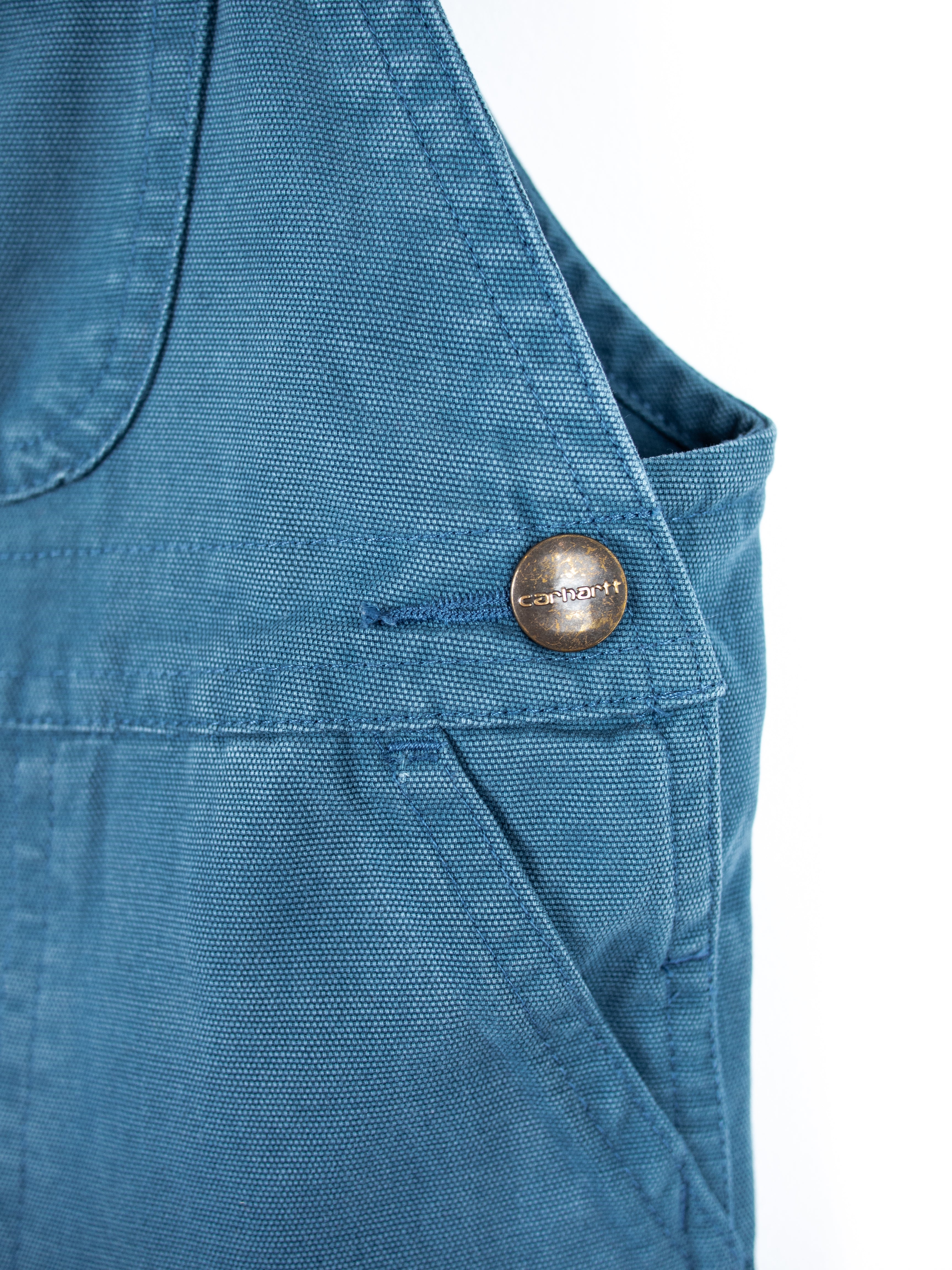 Carhartt Blue Dungaree Shorties - Age 12-18 months