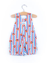 Load image into Gallery viewer, Liberty Medal Print Dungaree Shorties - Age 3-6 months - READ DESCRIPTION
