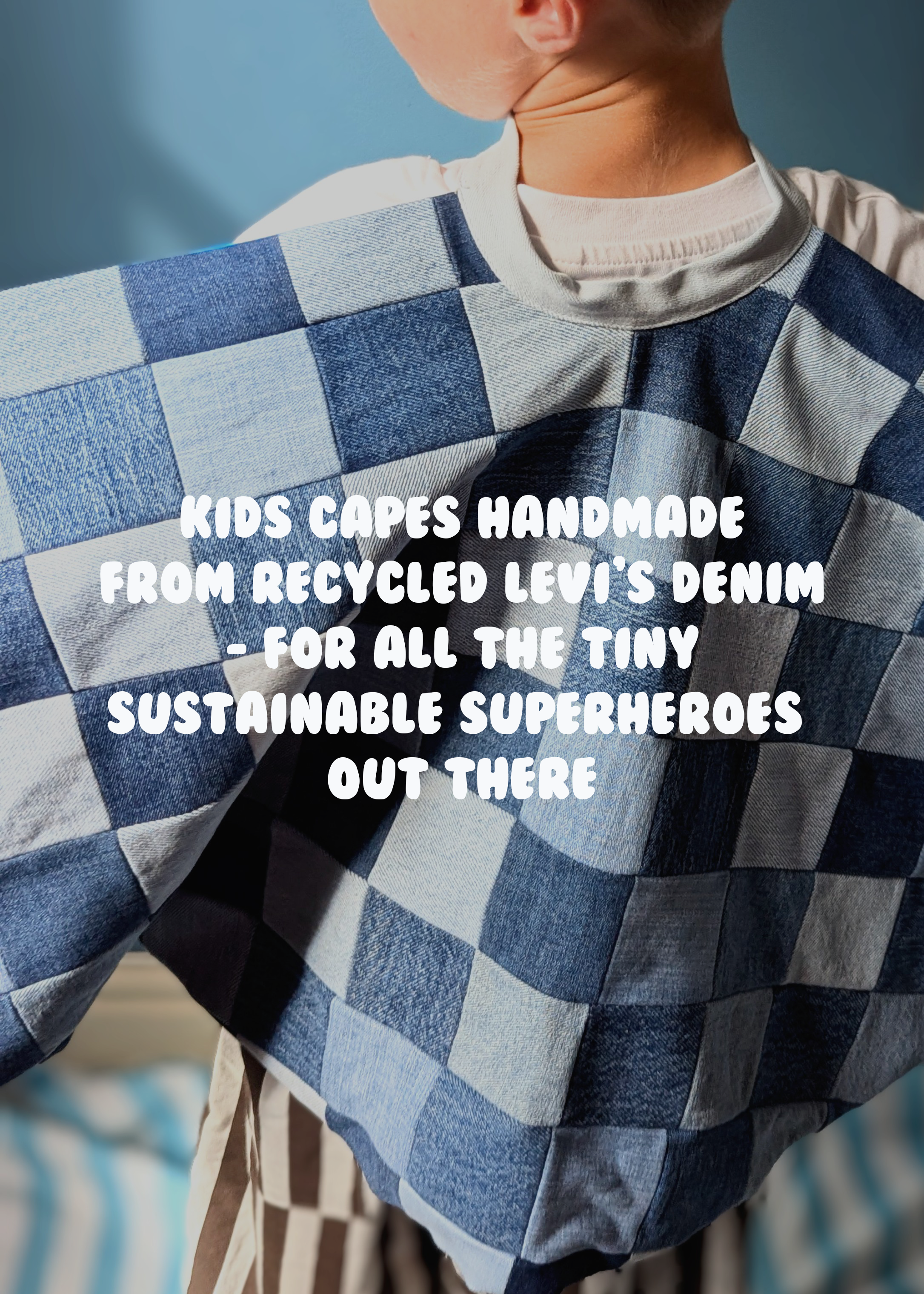 Recycled Levi's Customisable Kids Cape - One Size