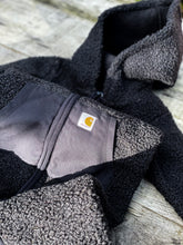 Load image into Gallery viewer, Carhartt Black Teddy Fleece Snowsuit - Age 6-9 months
