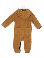 Carhartt Brown Teddy Fleece Snowsuit - Age 3-6 months