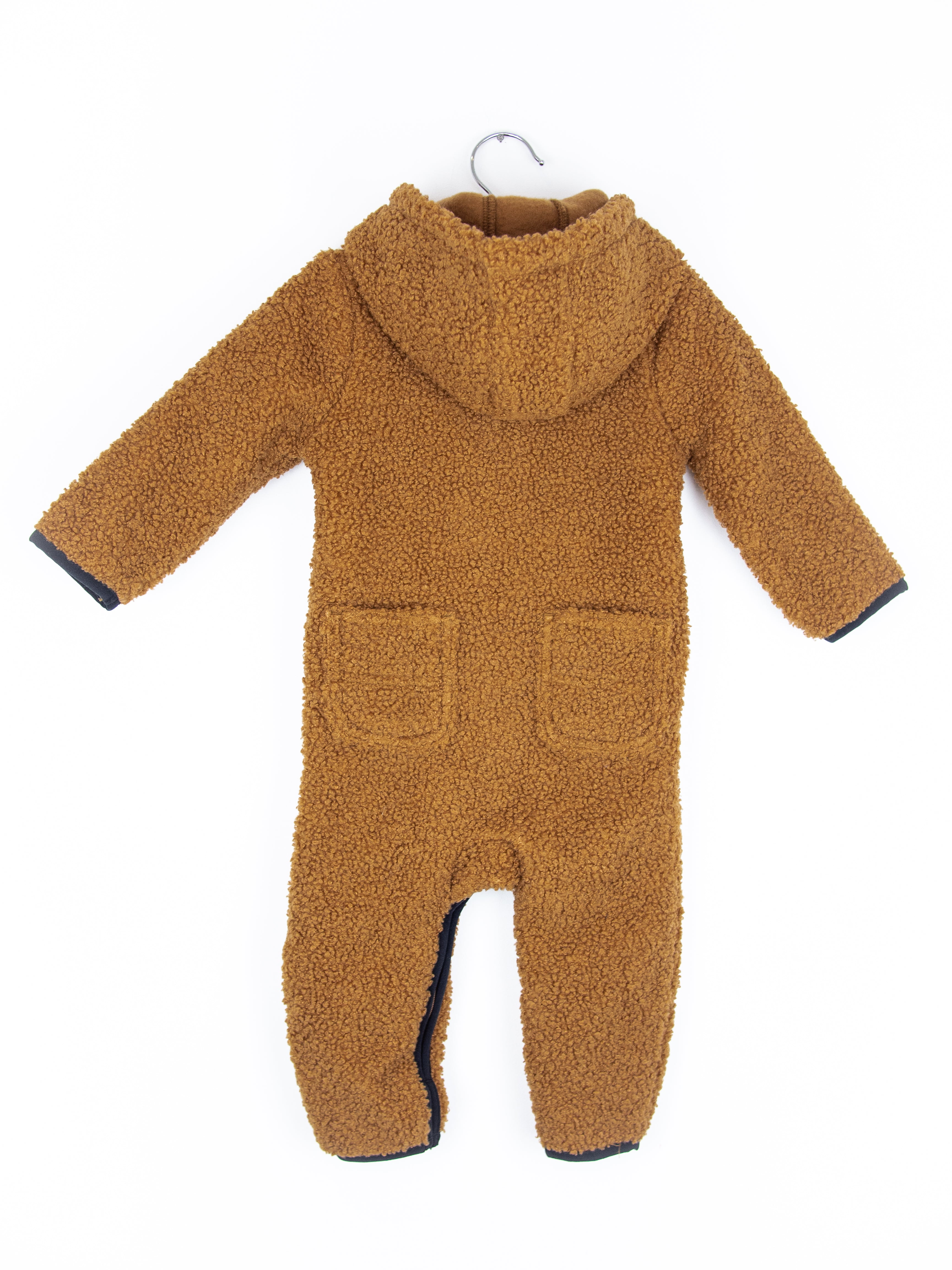 Carhartt Brown Teddy Fleece Snowsuit - Age 3-6 months