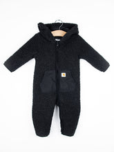 Load image into Gallery viewer, Carhartt Black Teddy Fleece Snowsuit - Age 6-9 months
