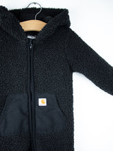 Load image into Gallery viewer, Carhartt Black Teddy Fleece Snowsuit - Age 6-9 months
