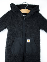 Load image into Gallery viewer, Carhartt Black Teddy Fleece Snowsuit - Age 6-9 months
