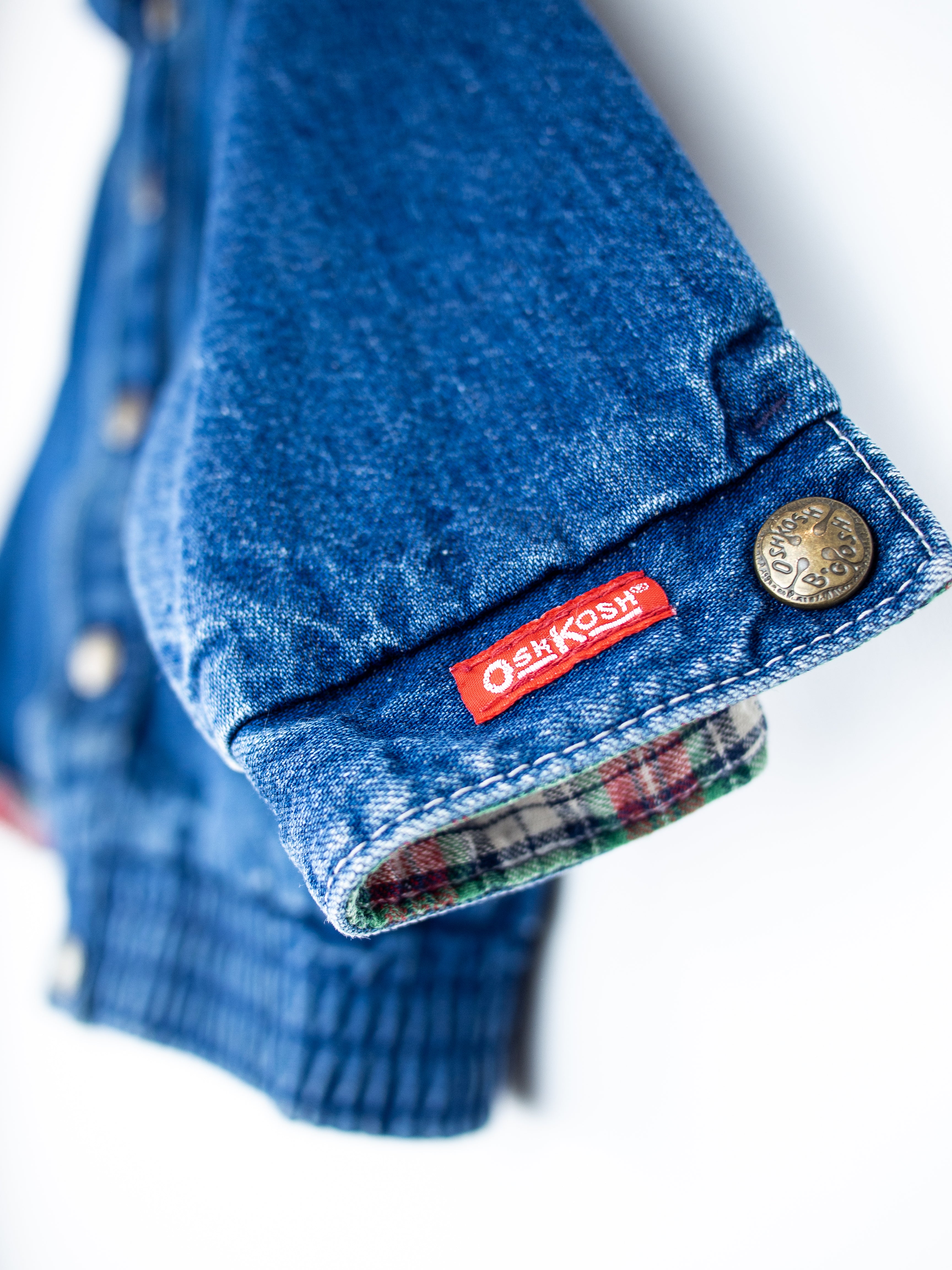 Osh Kosh Denim Jacket with Tartan Lining - Age 18 months